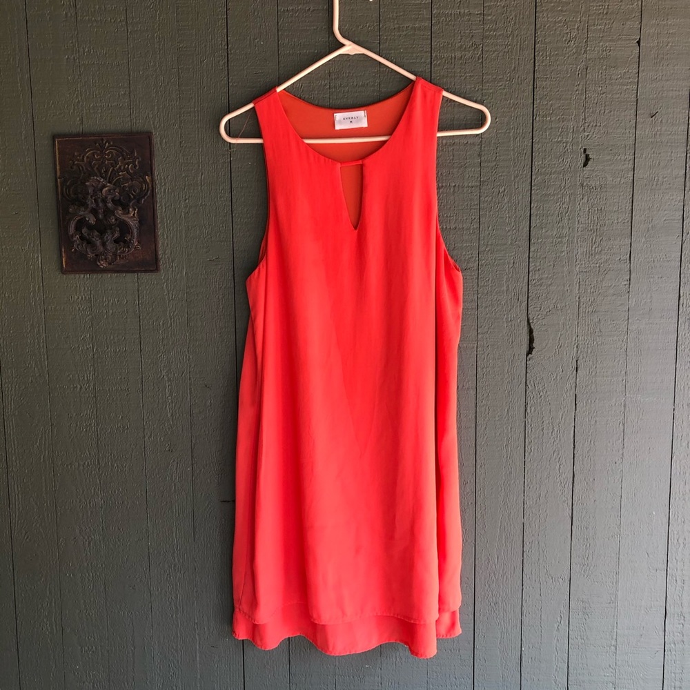 Nordstrom Everly Coral Colored Shift Dress